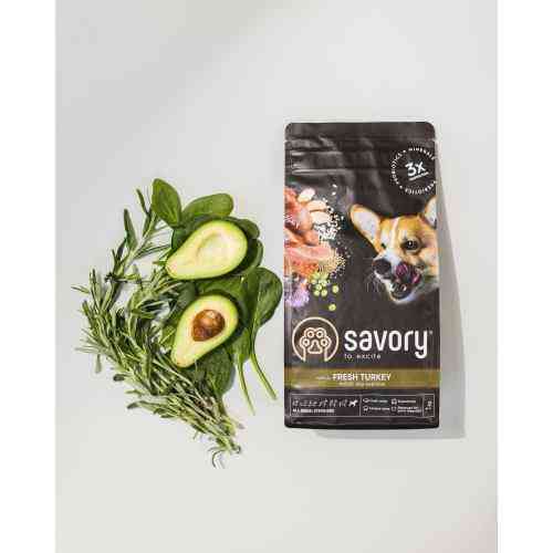 Сухий корм Savory All Breed для стерилізованих собак усіх порід, зі свіжою індичкою, 12 кг Київ