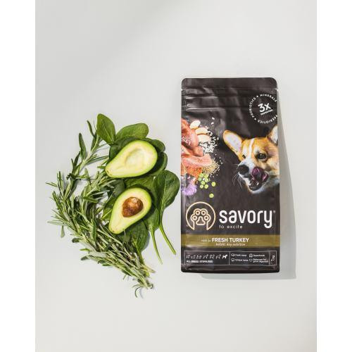 Сухой корм Savory All Breed для стерилизованных собак всех пород, со свежей индейкой, 12 кг Киев - изображение 3