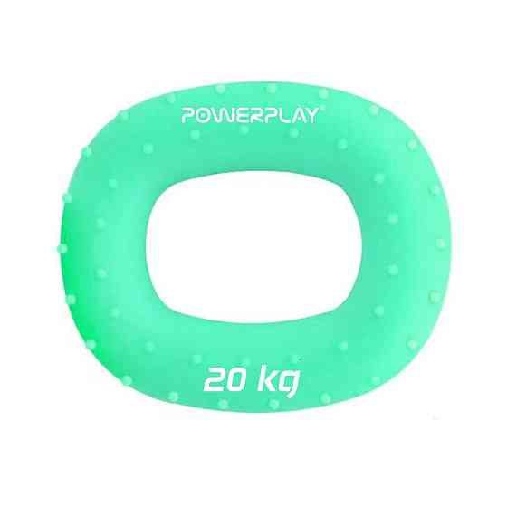 Еспандер кистьовий силіконовий PowerPlay PP-4337 Hand Grip Medium 20 кг. Зелений Кам'янське