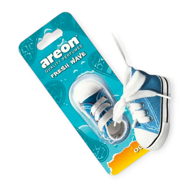 Ароматизатор на зеркало сухой areon wave fresh кеды 