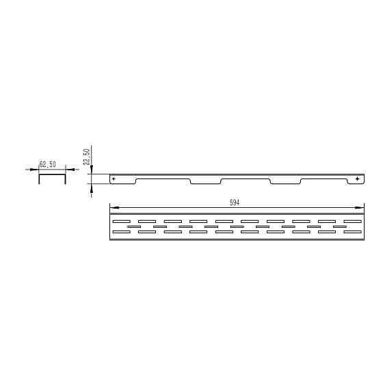 Решетка для линейного трапа Qtap Grate FD600 (NKS) Киев