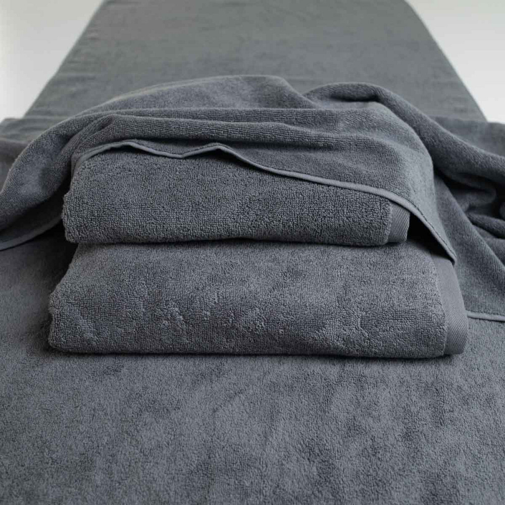 Комплект рушників для готелів 2шт GM Textile 50х90см, 70х140см 500г/м2 (Сірий) Суми - фото 3
