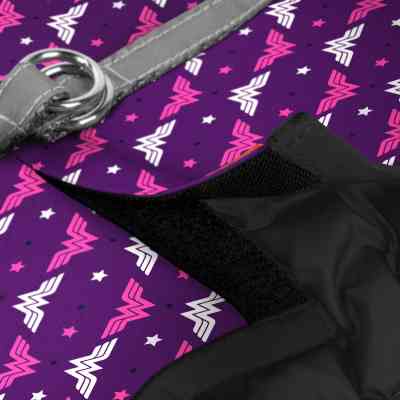 Шлей для собак WAUDOG Clothes с QR паспортом "Чудо-женщина фиолет" XS2 (1002-4008) Винница