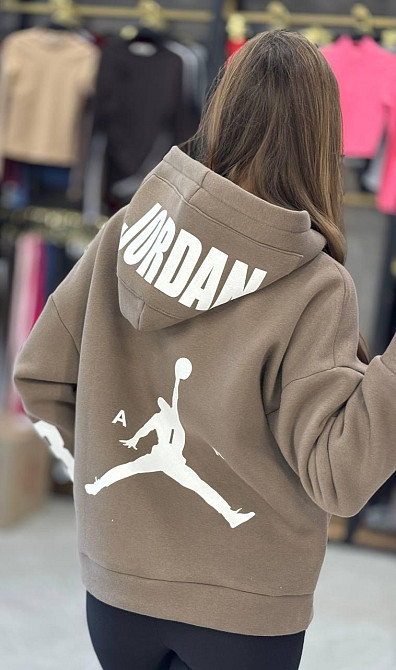 Женская стильная комфортная теплая худая турецкая трехнить на флисе Коричневый, 42/44 Одесса - изображение 3