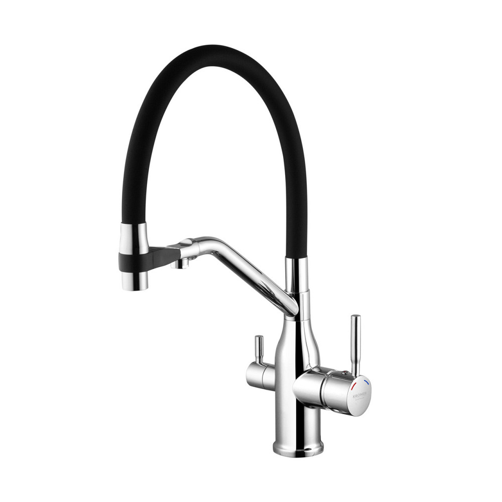 Смеситель для кухни Kroner KRP Kuche - C03816BLK Киев - изображение 4