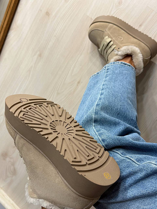 Ботинки женские Hengji 278-5 натуральная замша в стиле угги утепленные короткие бежевые, 39, 24,5 см Киев - изображение 16