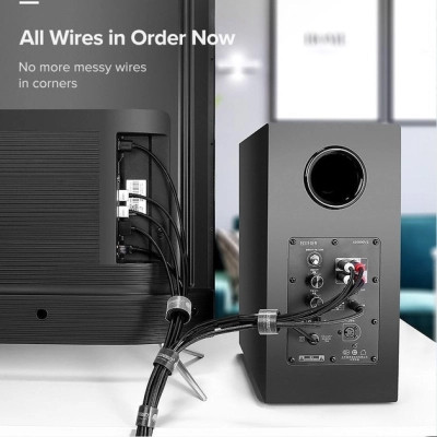 Набор для крепления лента-липучка LP124 20mm Cable Tie Band 5m Black Ugreen (40356) Винница - изображение 5