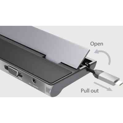 Порт-репликатор J5create Dock-Station USB-C 10-in-1 (HDMI/PD/USB-A/USB-C/LAN/картридер/audio) (JCD543P-EN) Винница