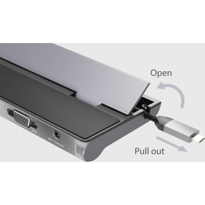 Порт-репликатор J5create Dock-Station USB-C 10-in-1 (HDMI/PD/USB-A/USB-C/LAN/картридер/audio) (JCD543P-EN) Винница - изображение 5