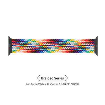 Ремешок для смарт-часов Armorstandart Braided Solo Loop для Apple Watch 42 (Series 11-10)/41/40/38 Pride Edition Size 2 (120 mm) (ARM64933) Винница