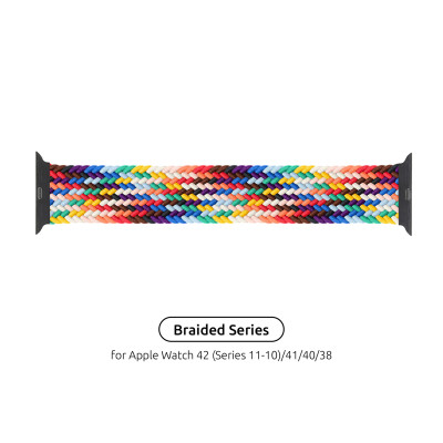 Ремешок для смарт-часов Armorstandart Braided Solo Loop для Apple Watch 42 (Series 11-10)/41/40/38 Pride Edition Size 2 (120 mm) (ARM64933) Винница - изображение 1