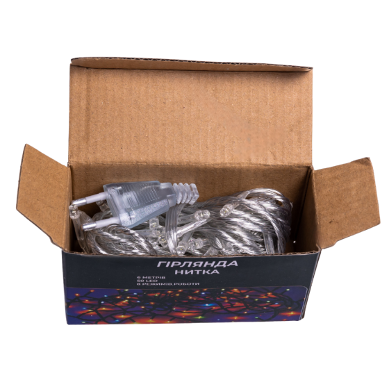 Гірлянда на новий рік, 6 м, 50 LED, білий провід Київ