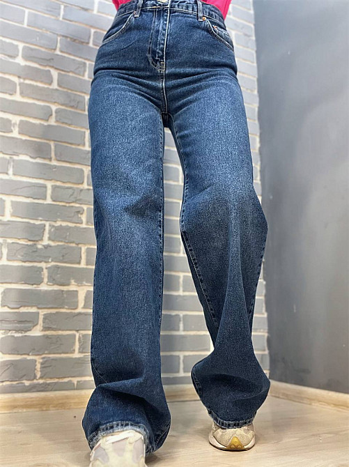 Джинси жіночі Twin 1342 straight fit jeans палаццо рівні від стегна стрейчеві, синій, 36, 36, 76 см, 100 см Київ - фото 6