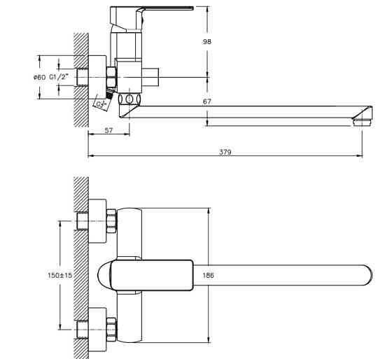 Змішувач для ванни Haiba Kubus 006 HB0793 Харків
