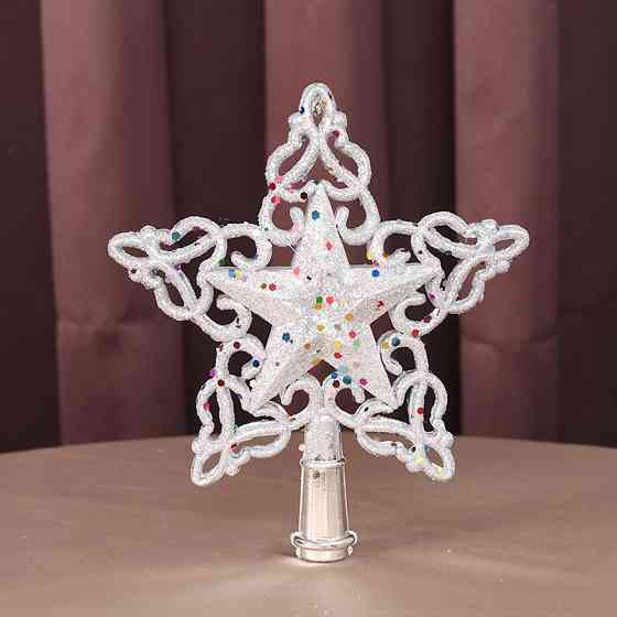 Верхушка для елки Звездочка 15 на 17 см серебристый Киев