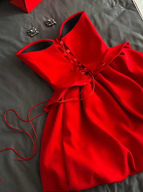 Женское романтическое платье с корсетом костюмка люкс. Красный, 42/44 Одесса - изображение 8