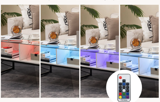 Журнальный столик Moderne кофейный маленький современный с подсветкой в гостиную спальню комнату Киев - изображение 5