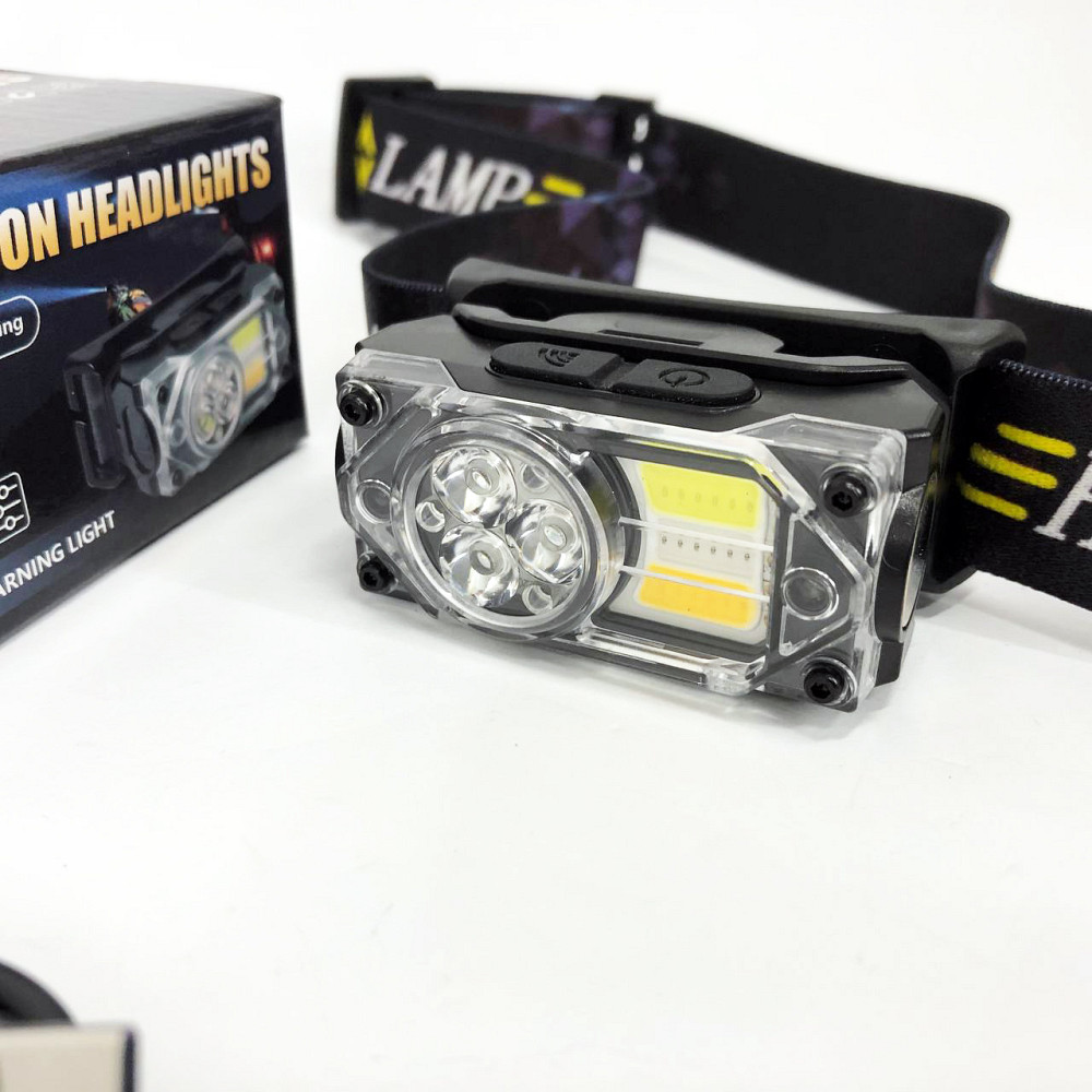 Led headlamp налобный фонарь YY-19B-3SMD+2COB(white+yellow+red), Фонарик налобник DW-44 Львов - изображение 4