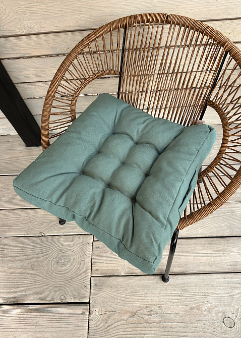 Подушка для стільців (50x50х8 см) Decorator Sawana колір сіро-блакитний 84-145 Київ - фото 3