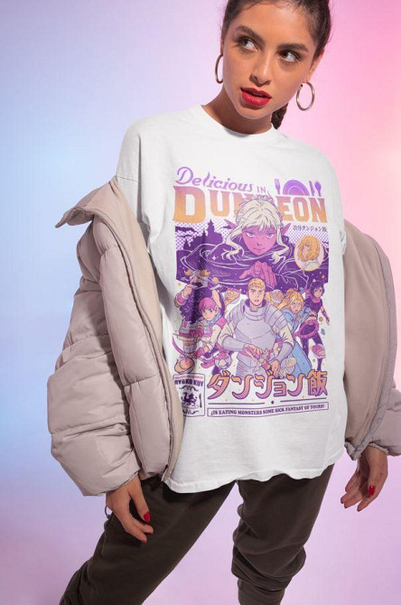 Футболка для хлопчика з аніме принтом Сенсхі Сенсхі Фоод Делікіоус оверсайз (зріст від 165 до 180) Чорний AnimeJ1142m Дніпро - фото 3