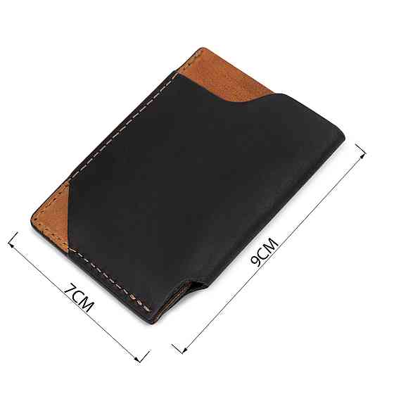 Шкіряний оригінальний картхолдер GRANDE PELLE 11398 Чорний Київ