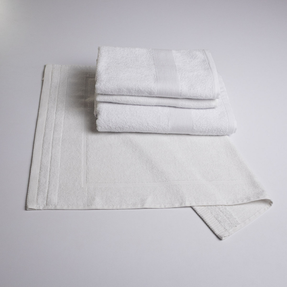 Набір банний махровий з Бордюром 4шт GM Textile 50х70см, 50х90см, 50х90см, 70х140см (Білий) Суми - фото 1