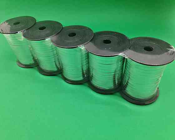 Стрічка для повітряних куль і подарунків срібна 140 метрів (1 пачка) Харків