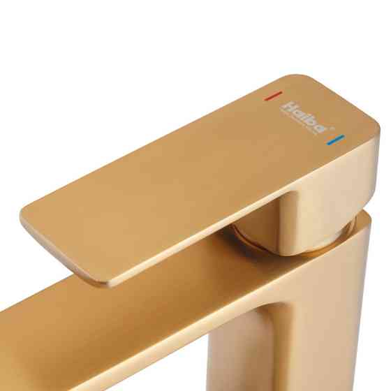 Змішувач для умивальника високий Haiba KUBUS 001  BRUSHED GOLD   ( HB9623 ) 26257 Харьков