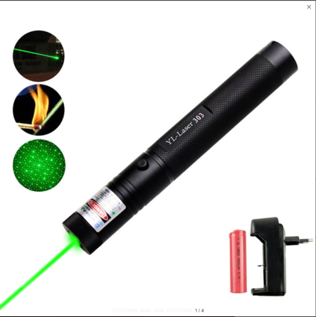 Лазерна Зелена указка Green Laser Pointer BL-303/1360 для навчання, презентації, розваги 1360 Київ