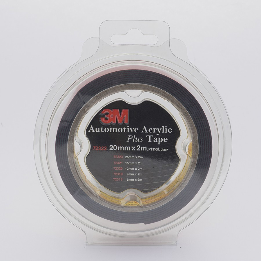 Скотч двосторонній 20мм х 2м 3M 1100 "Plus Tape" чорний, 70322 Київ - фото 1