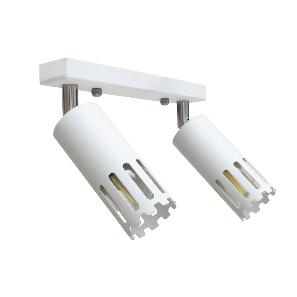Светильник потолочный MSK Electric Teramo спот поворотный на два плафона белый NL 180501-2 WH Одесса - изображение 2