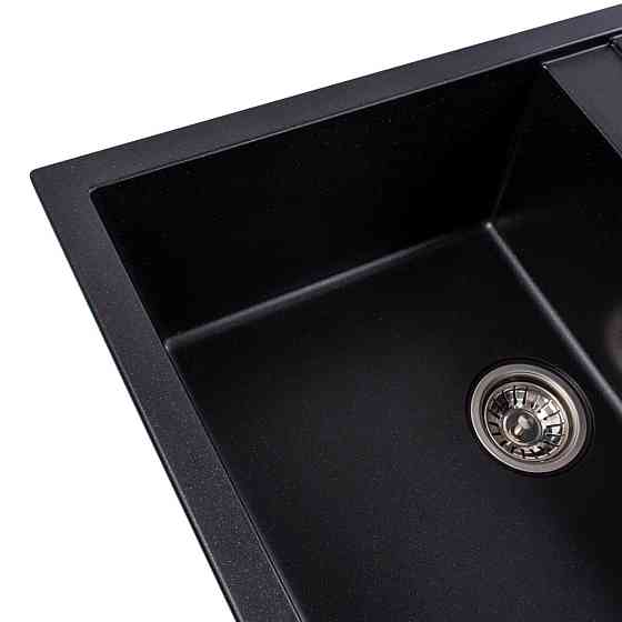 VALESO Гранітна мийка для кухні VALESO SELENA 7950 матова Чорний металік Коломия