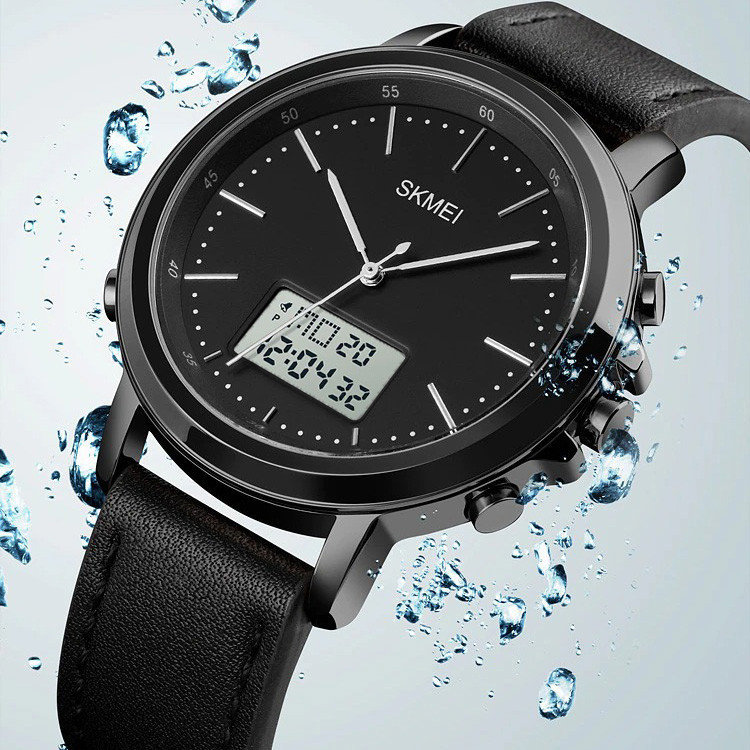 Мужские спортивные наручные часы Skmei 1652 (Черные с белым) Киев - изображение 7