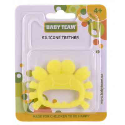 Прорезыватель Baby Team Морские жители крабик (4008_желтый_крабик) Винница