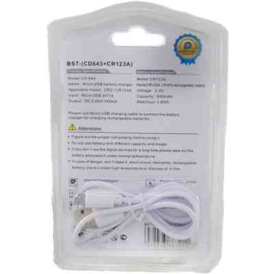 Зарядное устройство для аккумуляторов Beston BST-CD643 2slots for CR123A LiFePo + 2 аккумулятора CR123A (AAB1885) Винница