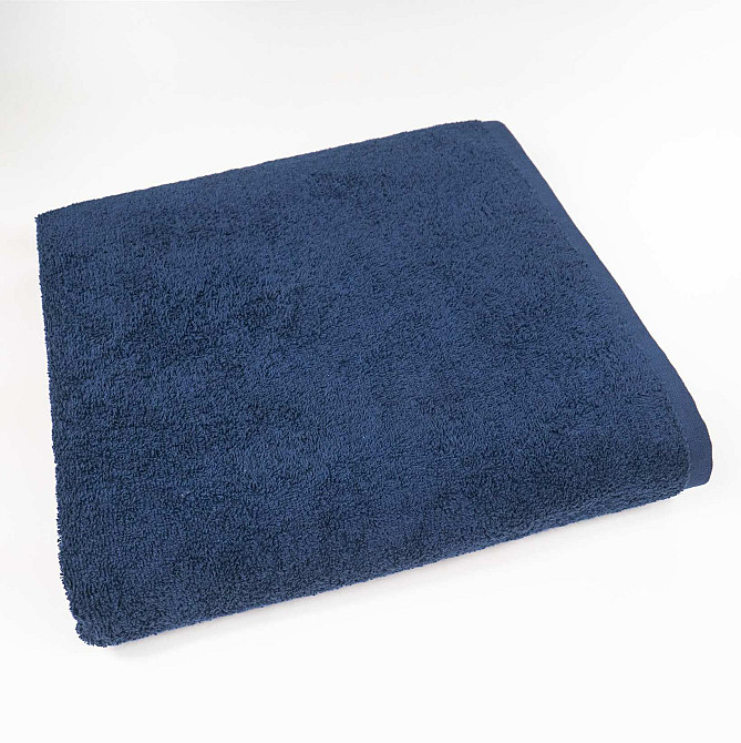 Великий банний рушник махровий GM Textile 100х150см 400г/м2 (Темно-Синій) Суми - фото 1