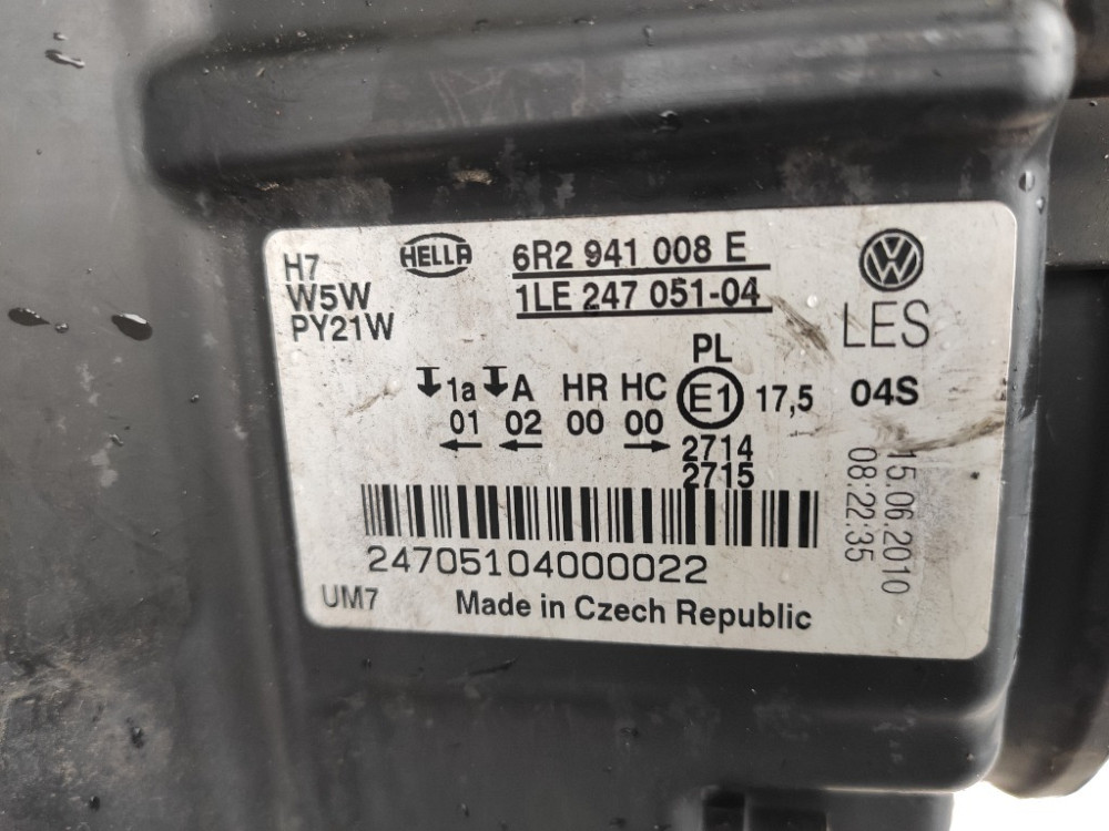 Фара права VW Polo 2009-2016 Ковель - фото 2