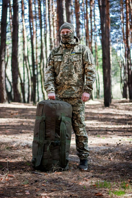 Військовий баул 70л хакі матеріал КОРДУРА армійська міцна сумка-баул 70 л   WASA Львів - фото 3