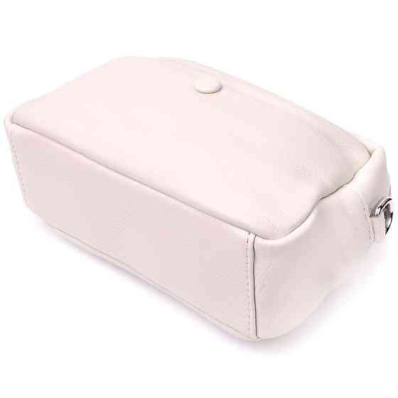 Качественная сумка для женщин из натуральной мягкой кожи Vintage 22438 Белая Киев