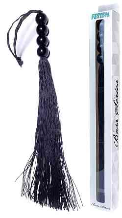Силиконовый флогер ( длина 37 см ) Fetish Boss Series - Silicone Whip Black 14