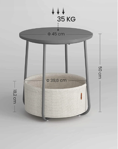 Журнальний столик Leobert Sharp з кошиком сірий Киев - изображение 3