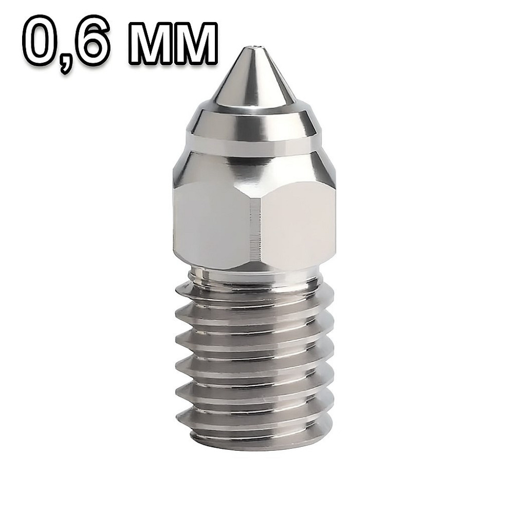 Сопло YES для 3d принтерів Ender-3 V3 SE, Ender-7, Ender-5 S1 0,6 мм мідне з покриттям Київ - фото 1