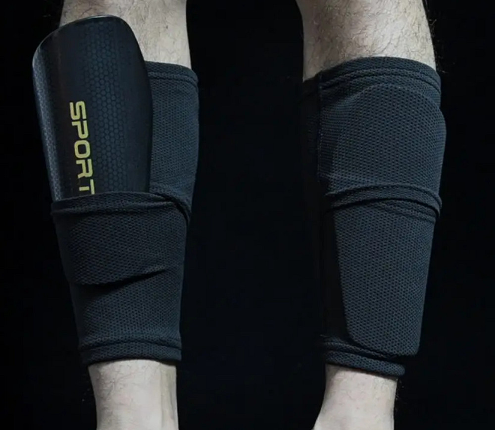 Футбольні щитки вставні чорні | Захист гомілки під гетри без кріплень Николаев - изображение 2