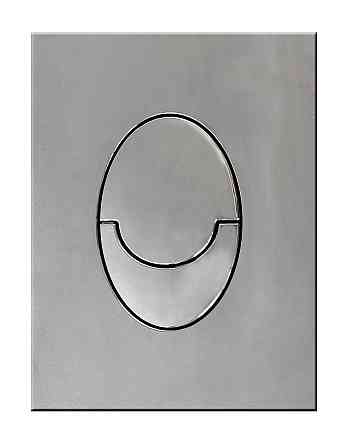 Панель змиву KOER KT-0606-01 157x198x3mm пластикова, кнопка закруглена (колір хром) (KR5342) Київ