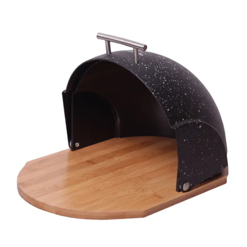 Хлібниця 38,5*26,5*20см бамбук/пластик чорний мармур,білий мармур 1106 KAMILLE Житомир - фото 4