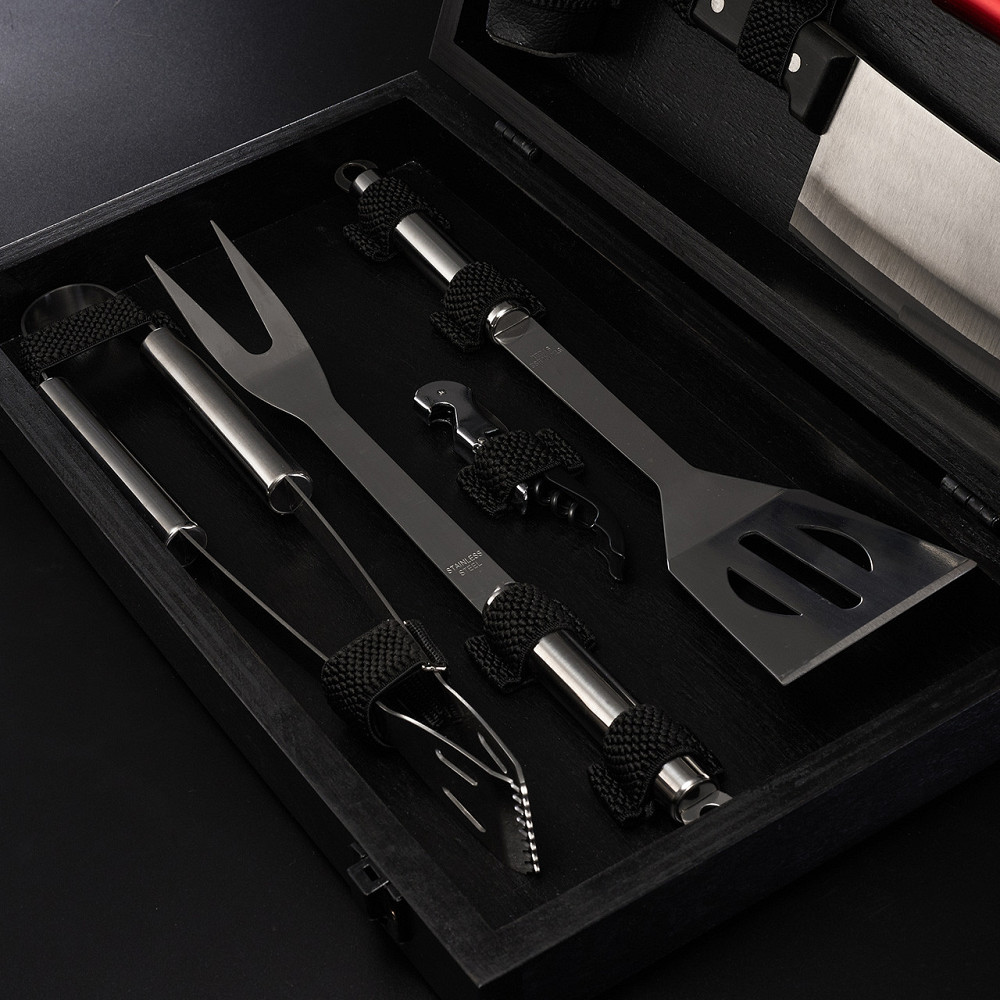 Шампури подарункові набір бокс для пікніка гриля та барбекю Оригінальні Віп подарунки на день народження татові, хлопцю, Тернопіль - фото 5