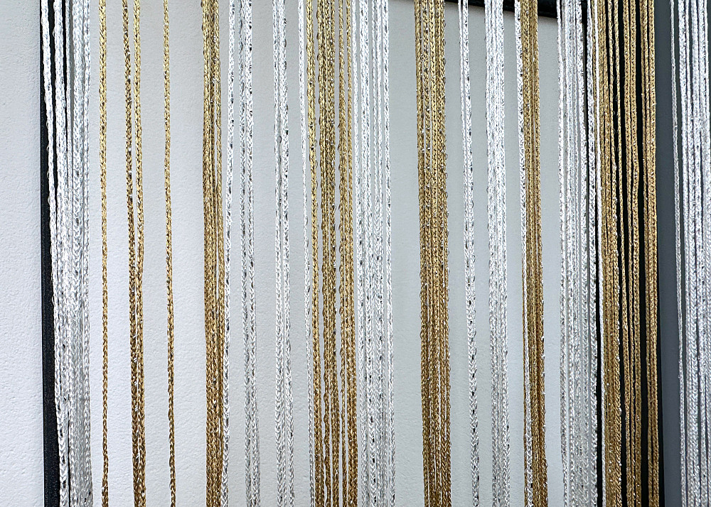 Шторы-нити с люрексом Бежевый с белым 300х300см 1 шт (61-105) Киев - изображение 7
