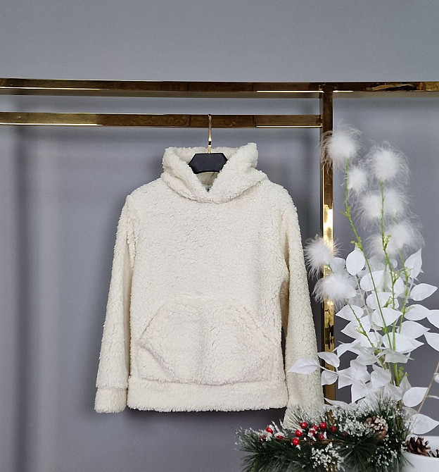 Худи на девочку подростка барашек Тедди молочный 140,146,158,164 Николаев - изображение 1