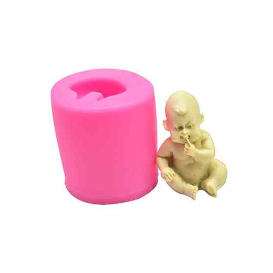 Молд силіконовий Немовля 48 на 54 мм рожевий Київ