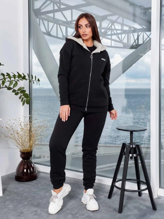 Жіночий костюм з хутром Синий 4XL/5XL Харків